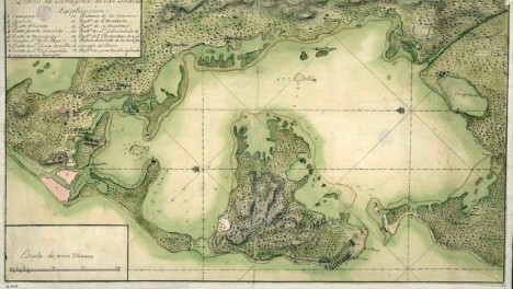 Isaak Tirion, Amsterdam, 1765 Plano geográfico de Cartagena